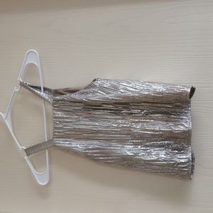 Shiny Silver tank top